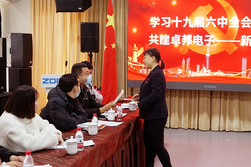 ZOBO免费看片TV下载黨支部丨開展“學習貫徹黨的十九屆六中全會精神”主題黨日活動
